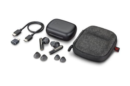 Poly Bluetooth Wirless In Ear Headset Voyager Free 60 Active Noise Cancelling (ANC), Ladecase, Bis zu 11 Stunden Gesprächszeit