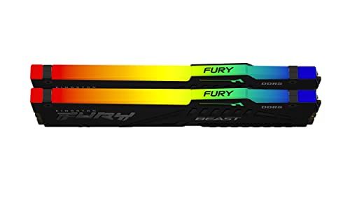 Kingston RAM FURY Beast RGB - 64 GB (2 x 32 GB Kit) - DDR5 5200 DIMM CL40