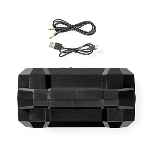 Nedis Bluetooth®-Lautsprecher | max. Batteriespielzeit: 13 Std - Tisch Design | 5 W | Mono | Eingebautes Mikro | Schwarz