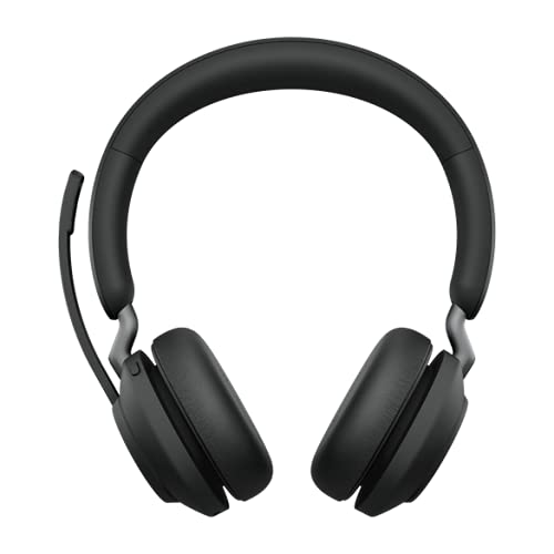 Jabra Evolve2 65 Headset, Stereo, kabellos, Bluetooth, schwarz inkl. Link 380 USB-C, Optimiert für Microsoft Teams