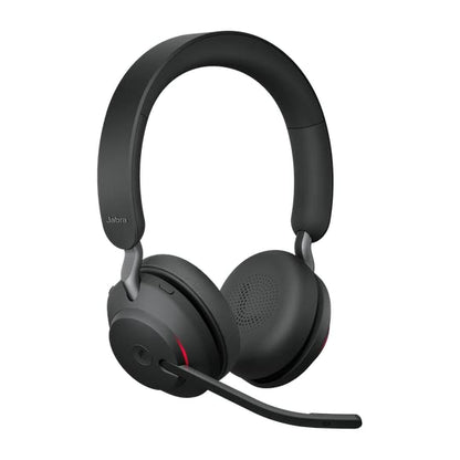 Jabra Evolve2 65 Headset, Stereo, kabellos, Bluetooth, schwarz inkl. Link 380 USB-C, Optimiert für Microsoft Teams