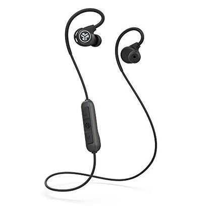 JLab Fit Sport Wireless, Bluetooth In-Ear-Kopfhörer 6+ Stunden Akkulaufzeit, Mikrofon, 3-Tasten-Fernbedienung, 100% spritzwasserfest