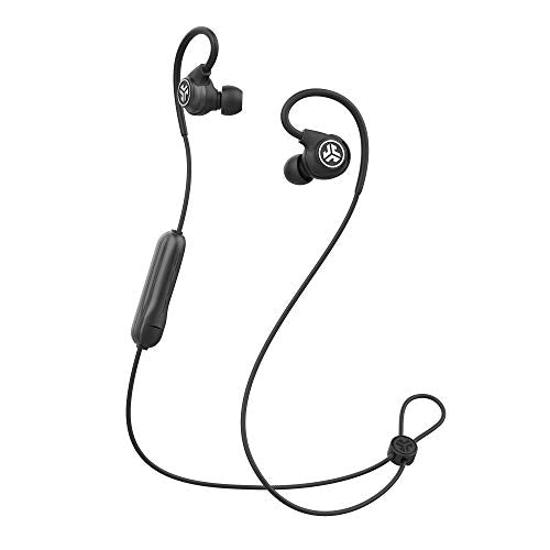 JLab Fit Sport Wireless, Bluetooth In-Ear-Kopfhörer 6+ Stunden Akkulaufzeit, Mikrofon, 3-Tasten-Fernbedienung, 100% spritzwasserfest