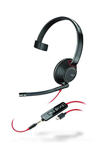 Poly Plantronics Blackwire 5210 Headset, Mono, USB-C und 3,5mm- Klinke, Unified Communication optimiert