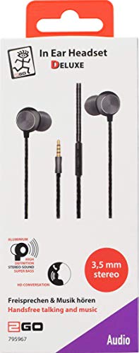 2GO In-Ear Stereo-Headset "Deluxe" - schwarz / anthrazit