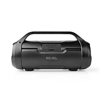 Nedis Party Boombox, Bluetooth, 60W Leistung Bis zu 6 Stunden Akkulaufzeit, USB- und microSD-Steckplatz, LED-Partylicht