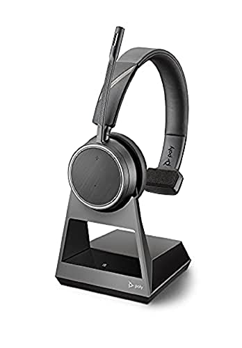 Poly Plantronics Voyager 4210 Office Headset, Mono, kabellos, Bluetooth, schwarz, inkl. 1-Way-Basis, Unified Communication optimiert