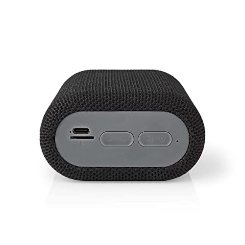 Nedis Bluetooth®-Lautsprecher | max. Batteriespielzeit: 7 Std - Handgerät | 7 W | Mono | Eingebautes Mikro | Verknüpfbar | Schwarz