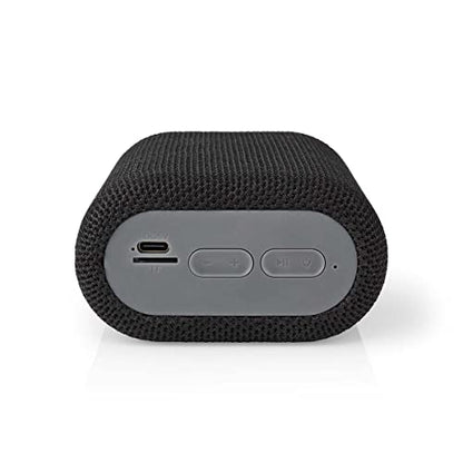 Nedis Bluetooth®-Lautsprecher | max. Batteriespielzeit: 7 Std - Handgerät | 7 W | Mono | Eingebautes Mikro | Verknüpfbar | Schwarz