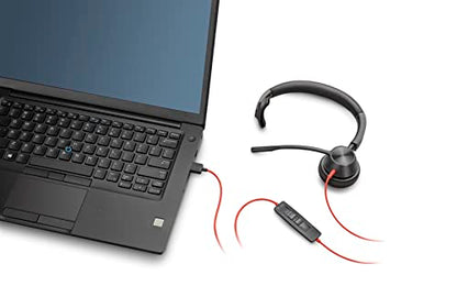 Poly Plantronics Blackwire 3315-M Headset, Mono, USB-A und 3,5mm Klinke, Unified Communication optimiert