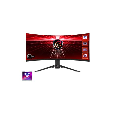 34"(86,4cm)TFT Asrock Gaming PG34WQ15R2B Curved WiFi/Antena