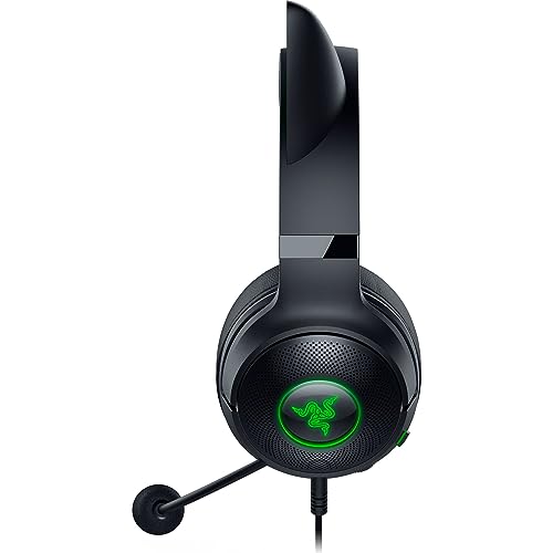 Razer Kraken Kitty Edition V2 Black Gaming Headset - Kabelgebundenes Headset mit Katzenohren und Razer Chroma RGB Beleuchtung