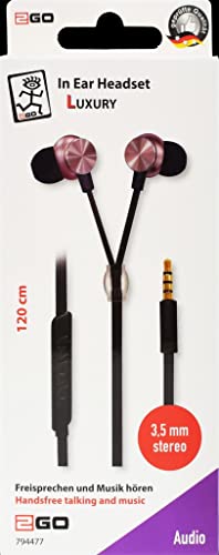 2GO In-Ear Stereo-Headset "Luxury" Zipper-Style   rosé