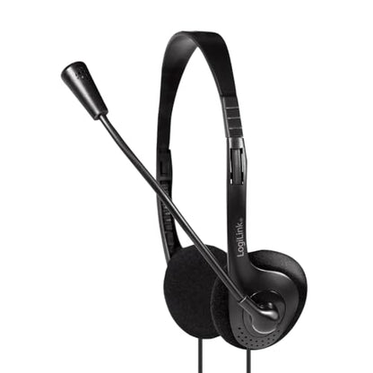 Logilink Stereo-Headset, 1x 3,5-mm-Klinke Bügelmikro Eco-Box