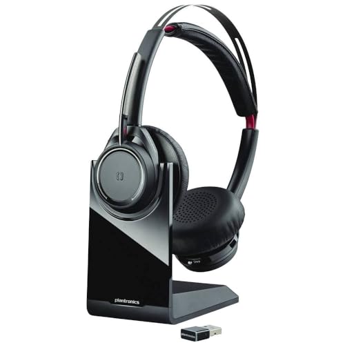 Poly Plantronics Voyager Focus B825 Headset, stereo, kabellos, Bluetooth, inkl. Tischladegerät, Unified Communication optimiert