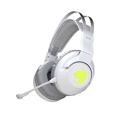 Roccat Elo 7.1 Air White Kabelloses Surround-Sound RGB-Gaming-Headset