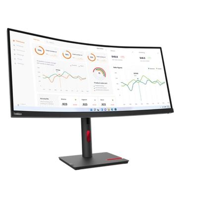 /937cm/34" (3440x1440) Lenovo ThinkVision T34w-30 4ms HDMI DP USB-C Wide Curve Raven Black