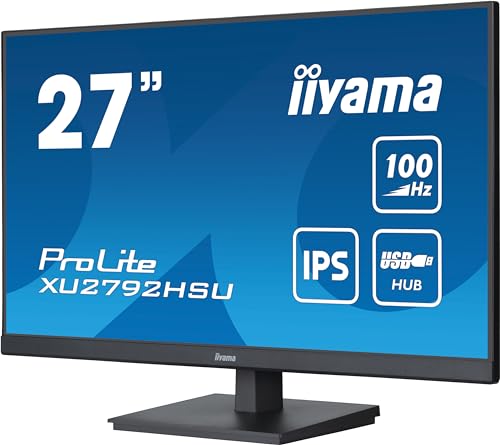 68,6cm/27" (1920x1080) Iiyama ProLite XU2792HSU-B6 16:9 FHD IPS 100Hz 0,4ms HDMI DP USB VESA Speaker Black