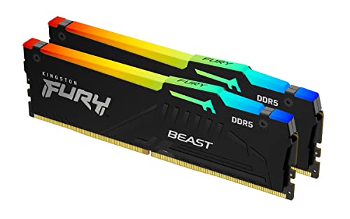 Kingston RAM FURY Beast RGB - 64 GB (2 x 32 GB Kit) - DDR5 5200 DIMM CL40