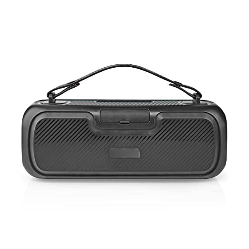 Nedis Bluetooth® Party Boombox | 4.5 Std | 2.0 | 45 W | Schwarz - Medienwiedergabe: AUX / USB | IPX5 | Verknüpfbar | Tragegriff | Partylicht | Schwarz