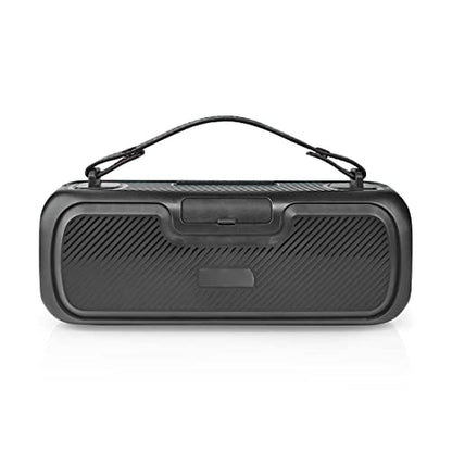 Nedis Bluetooth® Party Boombox | 4.5 Std | 2.0 | 45 W | Schwarz - Medienwiedergabe: AUX / USB | IPX5 | Verknüpfbar | Tragegriff | Partylicht | Schwarz