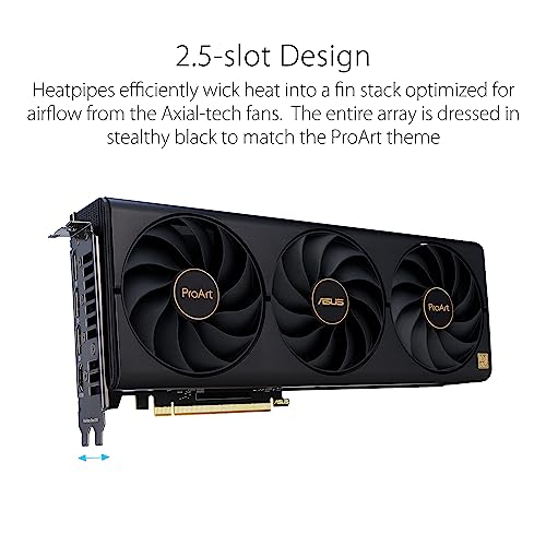 ASUS ProArt GeForce RTX 4070 Ti SUPER OC Grafikkarte - 16GB GDDR6X, HDMI, 3x DP