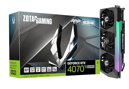 ZOTAC GAMING GEFORCE RTX 4070 Ti SUPER AMP HOLO - 16GB GDDR6X, 1x HDMI, 3x DP