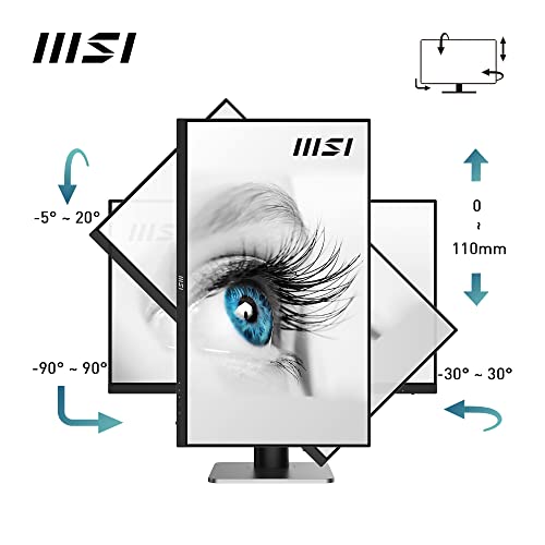 MSI PRO MP273QPDE Office Monitor - IPS, Pivot, Höhenverstellung