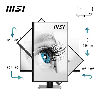 MSI PRO MP273QPDE Office Monitor - IPS, Pivot, Höhenverstellung