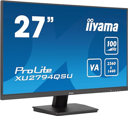 68,6cm/27" (2560x1440) Iiyama XU2794QSU-B6 WQHD LED 100Hz 1ms HDMI DP USB LS VESA Black