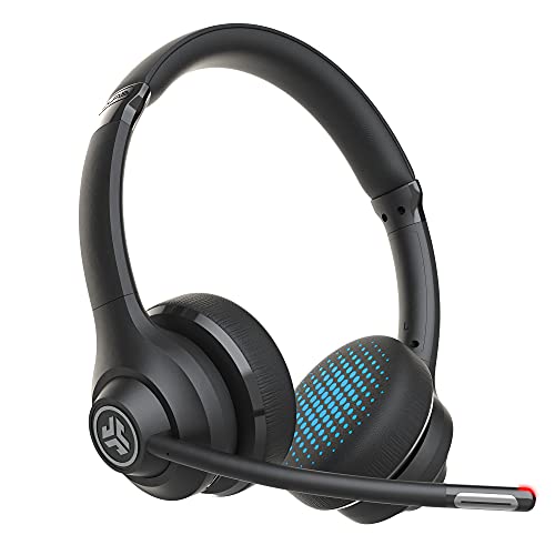 JLab GO Work Wireless Bluetooth On-Ear Headset 45 Stunden Spielzeit, Eingebautes Mikrofon