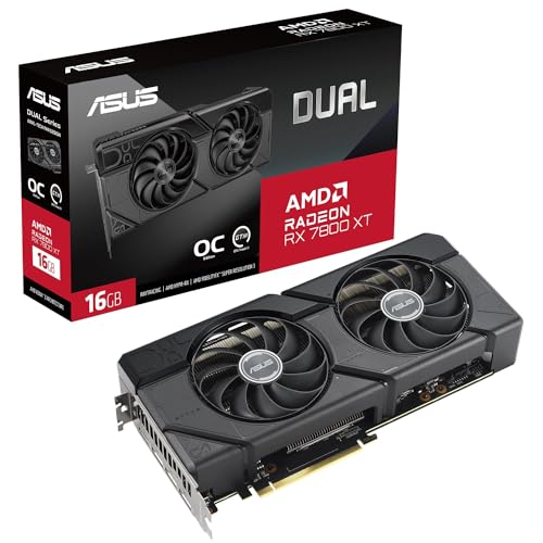 ASUS Dual Radeon RX 7800 XT OC - 16GB GDDR6, HDMI, 3x DP