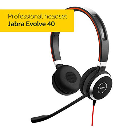 Jabra Evolve 40 UC Duo USB + Klinke NC Überkopfbügelmodell