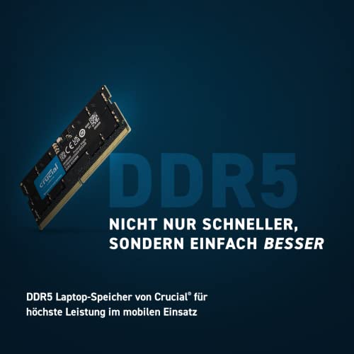 Crucial - DDR5 - Kit - 16 GB: 2 x 8 GB - SO DIMM 262-PIN - 4800 MHz / PC5-38400 - ungepuffert