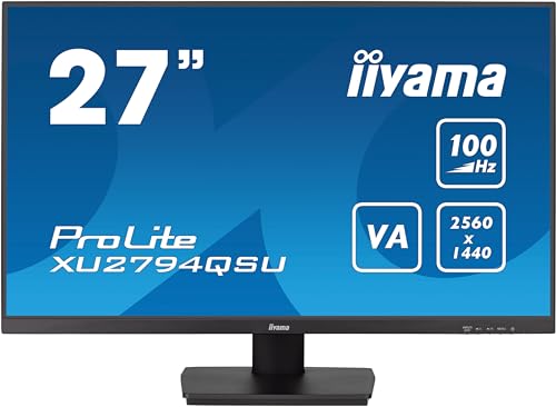 68,6cm/27" (2560x1440) Iiyama XU2794QSU-B6 WQHD LED 100Hz 1ms HDMI DP USB LS VESA Black