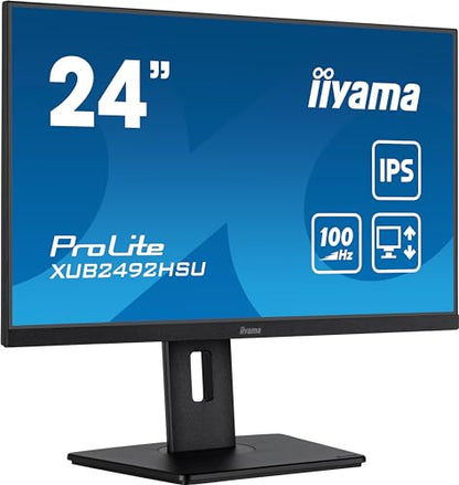 60,5cm/24" (1920x1080) Iiyama ProLite XUB2492HSU-B6 FHD IPS 100Hz 4ms 16:9 HDMI DP 4xUSB LS Black