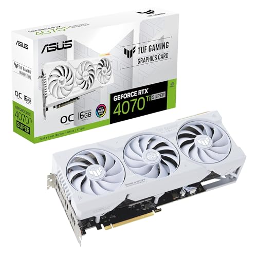 RTX 4070 Ti Super 16GB ASUS TUF Gaming OC White GDDR6X 3Fan TUF-RTX4070TIS-O16G-WHITE-GAMING