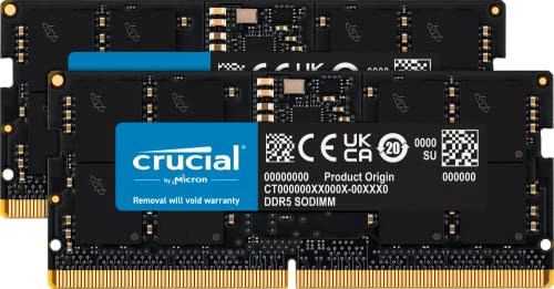 Crucial - DDR5 - Kit - 16 GB: 2 x 8 GB - SO DIMM 262-PIN - 4800 MHz / PC5-38400 - ungepuffert