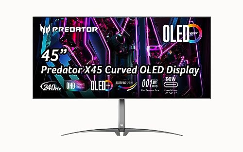 Acer Predator X45bmiiphuzx, 113 cm (44,5 Zoll) 240Hz, FreeSync, OLED - DP, 2xHDMI