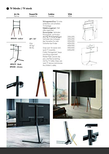 Monitorständer 4-fach 13''–32 Stahl Freistehend BP0046