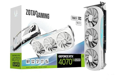 ZOTAC GAMING GEFORCE RTX 4070 Ti SUPER Trinity OC WHITE EDITION - 16GB GDDR6X, 1x HDMI, 3x DP