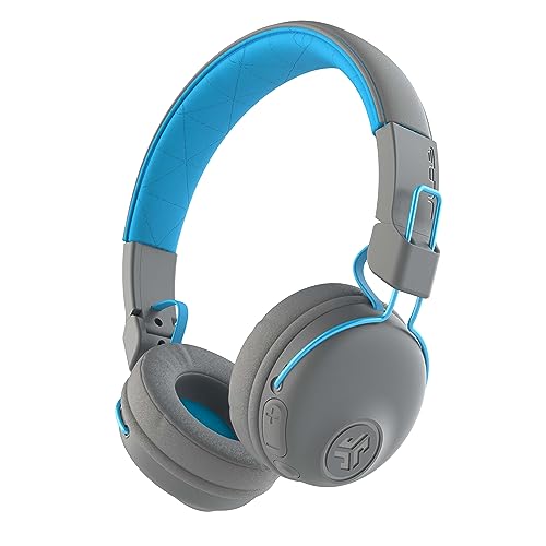 JLab Studio Wireless Blau - Bluetooth On-Ear-Kopfhörer (30 Stunden Akkulaufzeit, eingebautes Mikrofon, Fernbedienung)