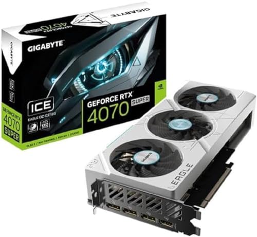 Gigabyte GeForce RTX 4070 SUPER EAGLE OC ICE 12GB - 12GB GDDR6X, 1x HDMI, 3x DP