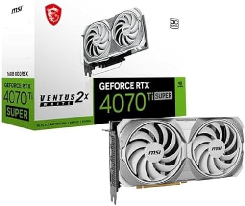 MSI GeForce RTX 4070 Ti Super 16G VENTUS 2X WHITE OC - 16GB GDDR6X, 1x HDMI, 3x DP