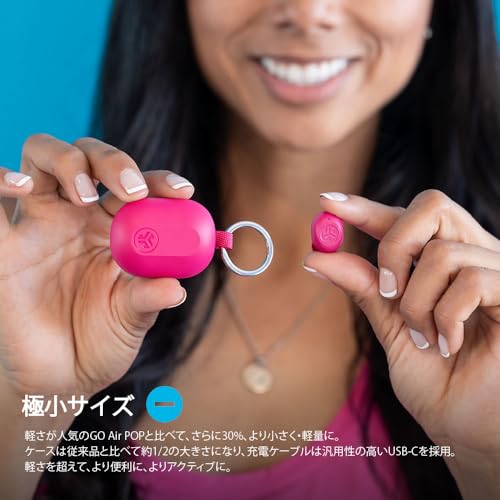 Jlab JBuds Mini True Wireless Earbuds- Pink Bluetooth In-Ear-Kopfhörer, Integriertes Mikrofon