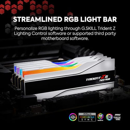 G,Skill Trident Z5 Neo RGB; DDR5-6400; CL32; AMD EXPO  - 48 GB Dual-Kit; weiß