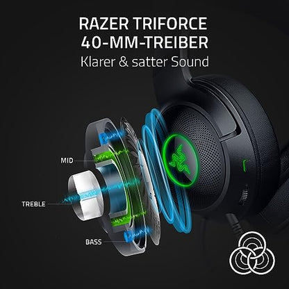 Razer Kraken Kitty Edition V2 Black Gaming Headset - Kabelgebundenes Headset mit Katzenohren und Razer Chroma RGB Beleuchtung