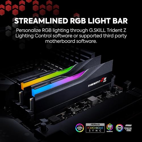 G.Skill RAM Trident Z5 RGB - 32 GB (2 x 16 GB Kit) - DDR5 6000 DIMM CL30