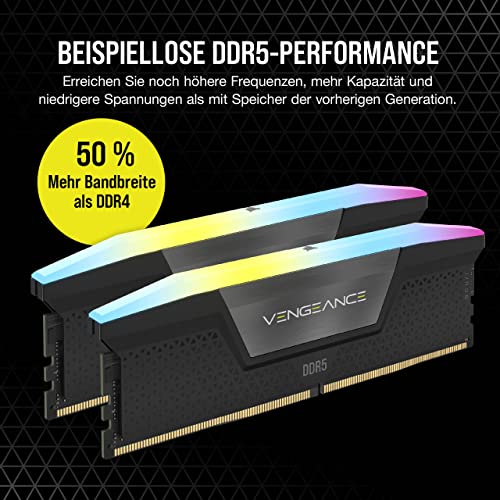 CORSAIR RAM Vengeance RGB - 48 GB (2 x 24 GB Kit) - DDR5-6000 DIMM CL36