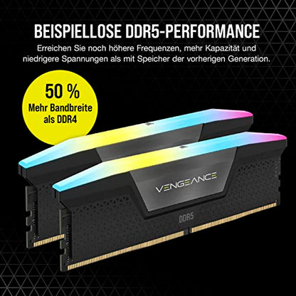 CORSAIR RAM Vengeance RGB - 48 GB (2 x 24 GB Kit) - DDR5-6000 DIMM CL36